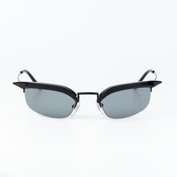 Prada Women Sunglasses Black Grey Rectangle PRB50S 1AB3C2 NEW AUTHENTIC main image 14